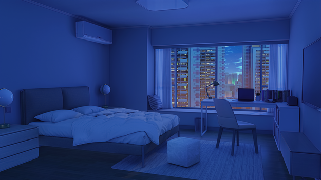 夜晚-关灯